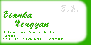 bianka mengyan business card